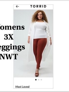 torrid 3X Rust Ponte signature Leggings women’s full length 2” waisband NWT